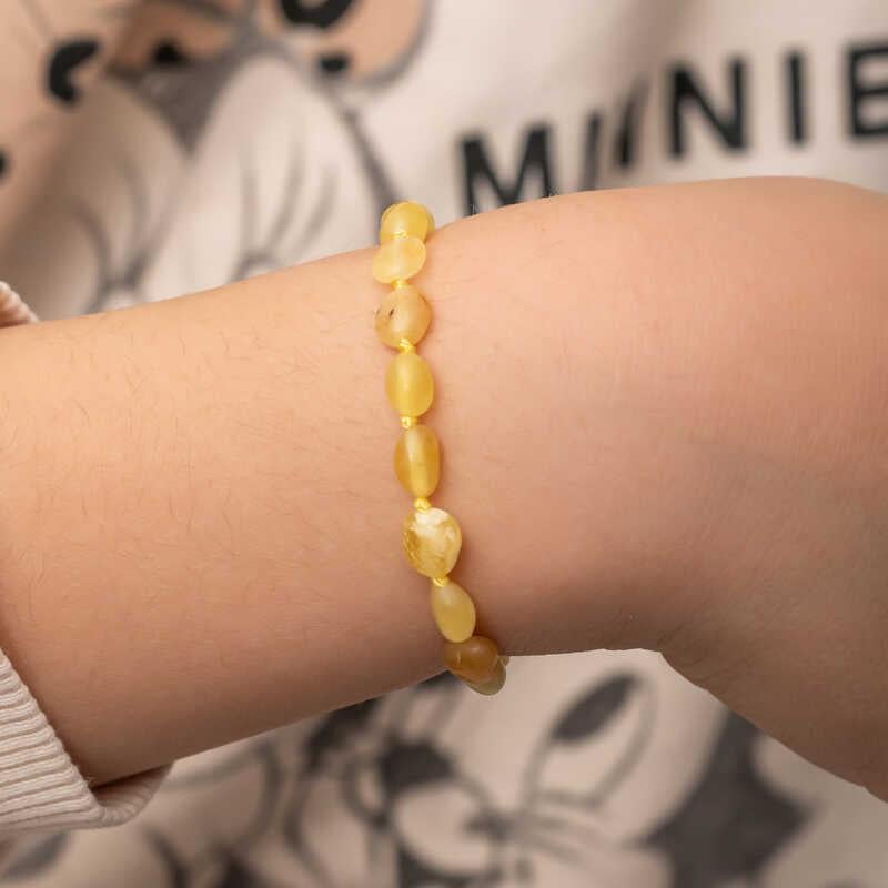 Hk Bebek Kehribar Bileklik Damla |Gümüş Takı Hediyelik Ürünler