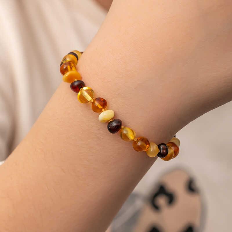 Hk Bebek Kehribar Bileklik Damla |Gümüş Takı Hediyelik Ürünler