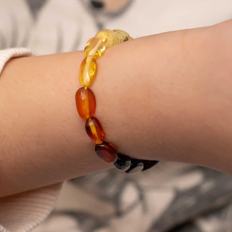 Hk Bebek Kehribar Bileklik Damla |Gümüş Takı Hediyelik Ürünler