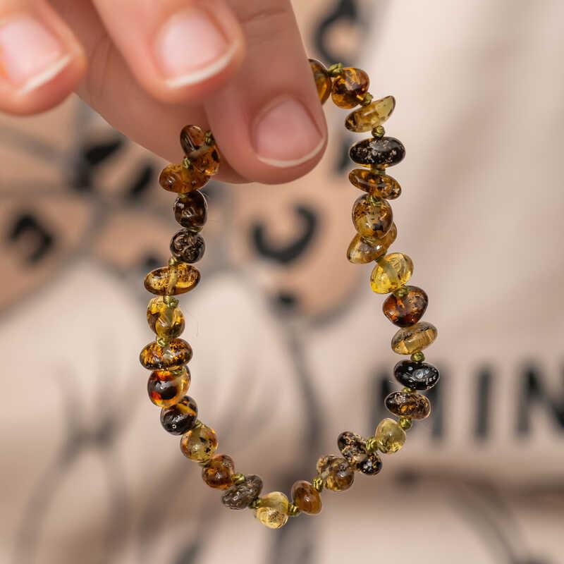 Hk Bebek Kehribar Bileklik Damla |Gümüş Takı Hediyelik Ürünler