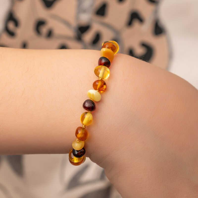 Hk Bebek Kehribar Bileklik Damla |Gümüş Takı Hediyelik Ürünler