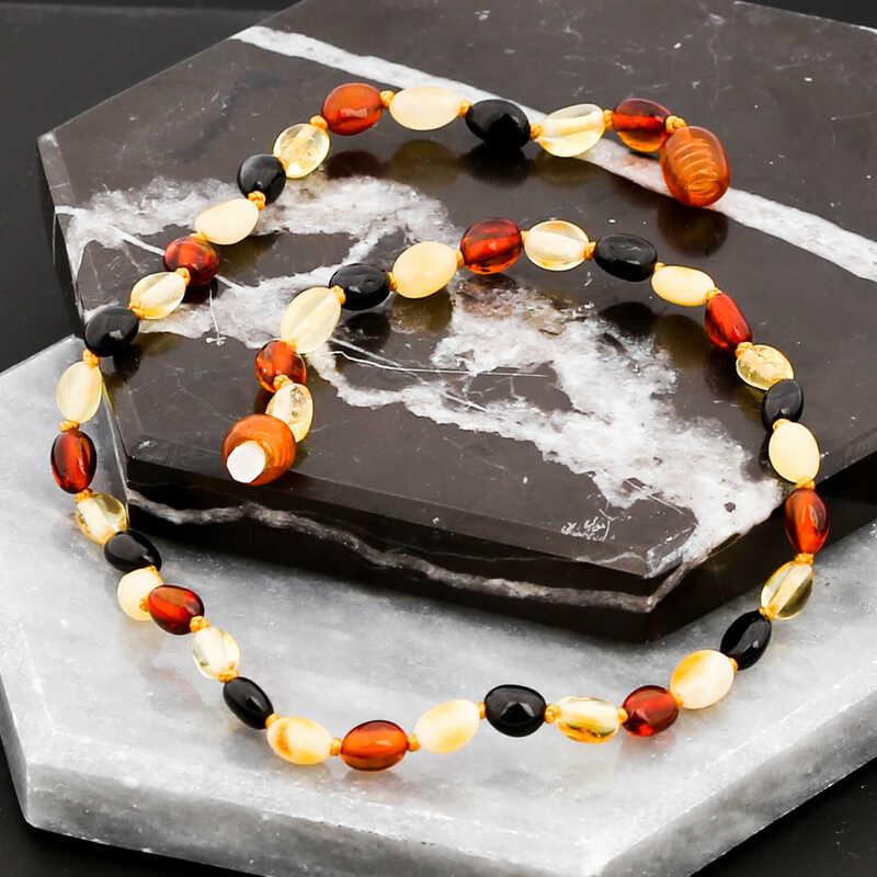 Hk Bebek Kehribar Diş Kolyesi Damla|Gümüş Takı Hediyelik Ürünler