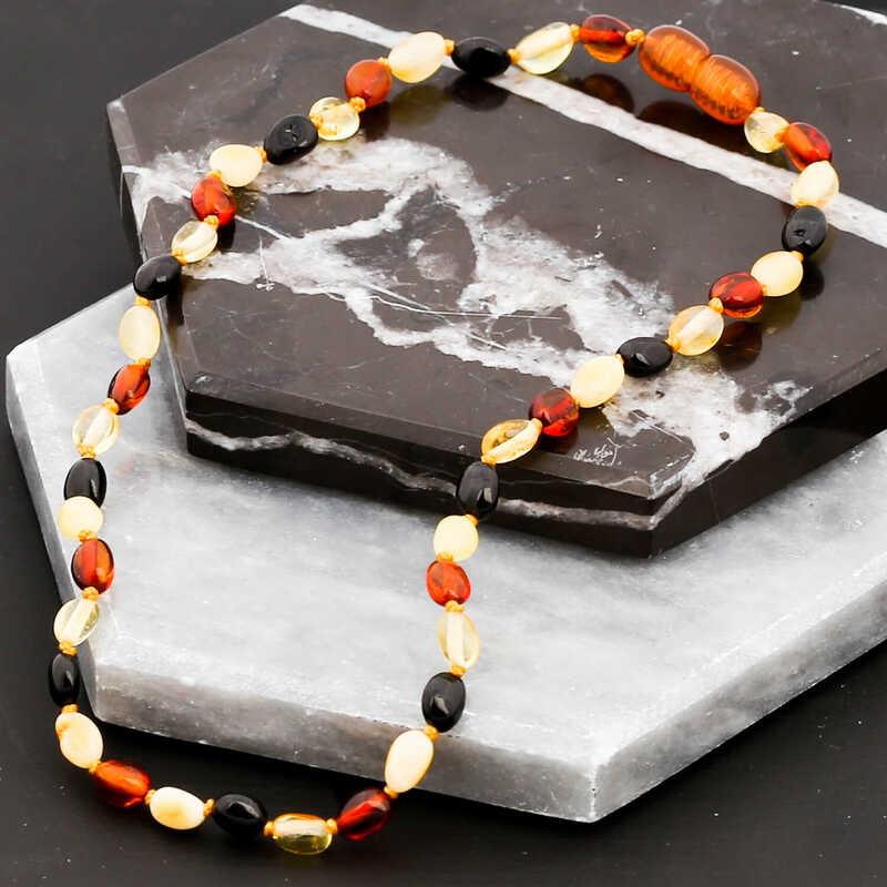 Hk Bebek Kehribar Diş Kolyesi Damla|Gümüş Takı Hediyelik Ürünler