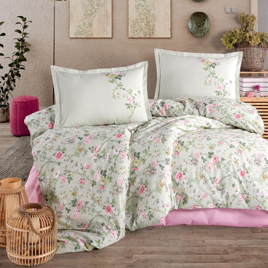 ND Ranforce Nevresim Takımı Çift Kişilik Elara V1 Adaçayı