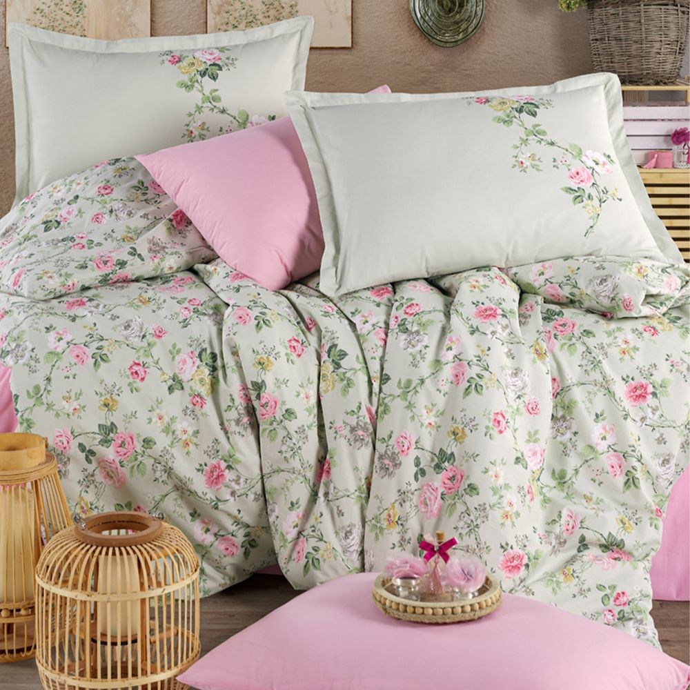 ND Ranforce Nevresim Takımı Çift Kişilik Elara V1 Adaçayı