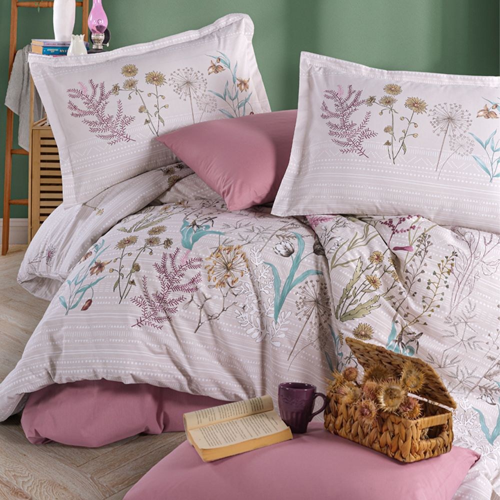 ND Ranforce Nevresim Takımı Çift Kişilik Bahari V1 Pembe