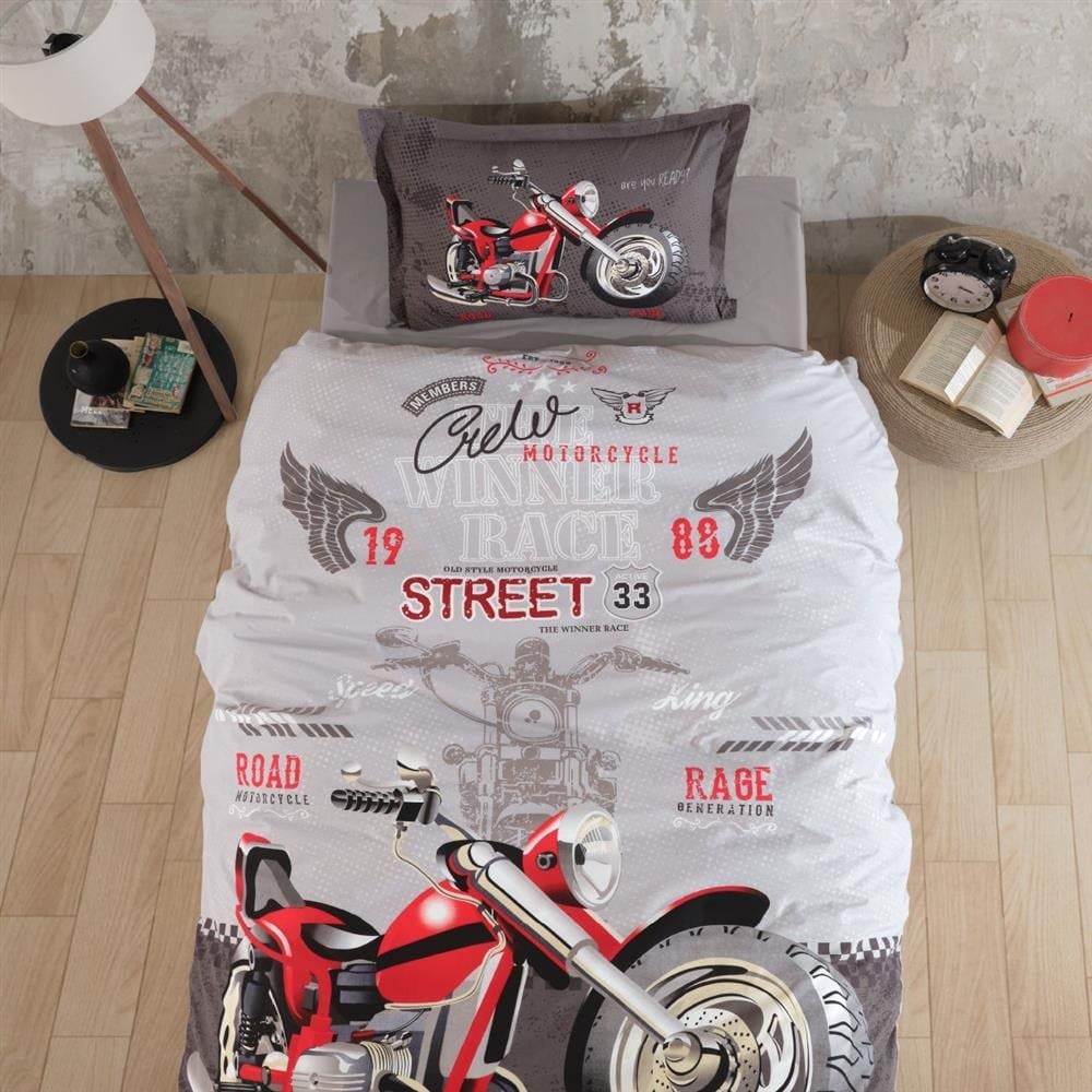 ND Ranforce Nevresim Takımı Tek Kişilik Street King v1 Gri
