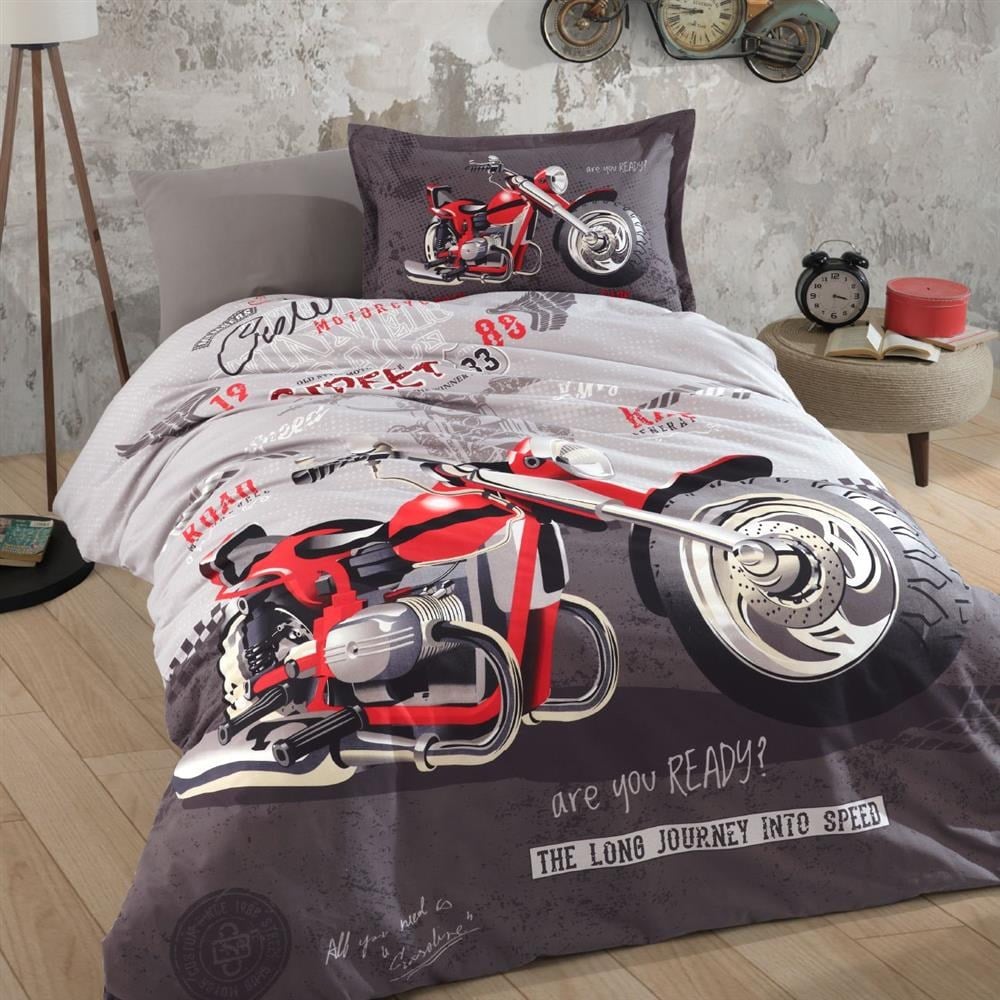 ND Ranforce Nevresim Takımı Tek Kişilik Street King v1 Gri