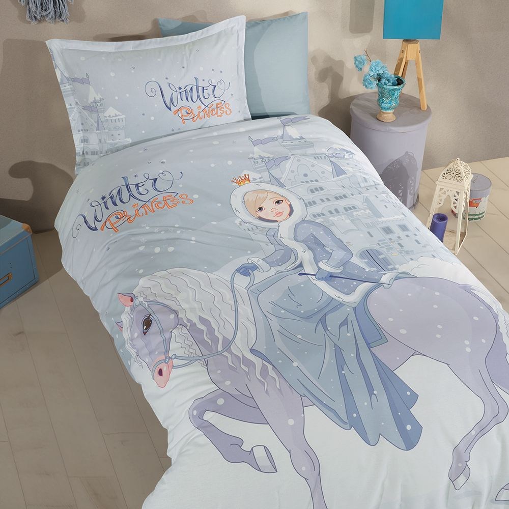 Clasy Tek Kişilik Genç Ranforce Nevresim Takımı Winter Princess