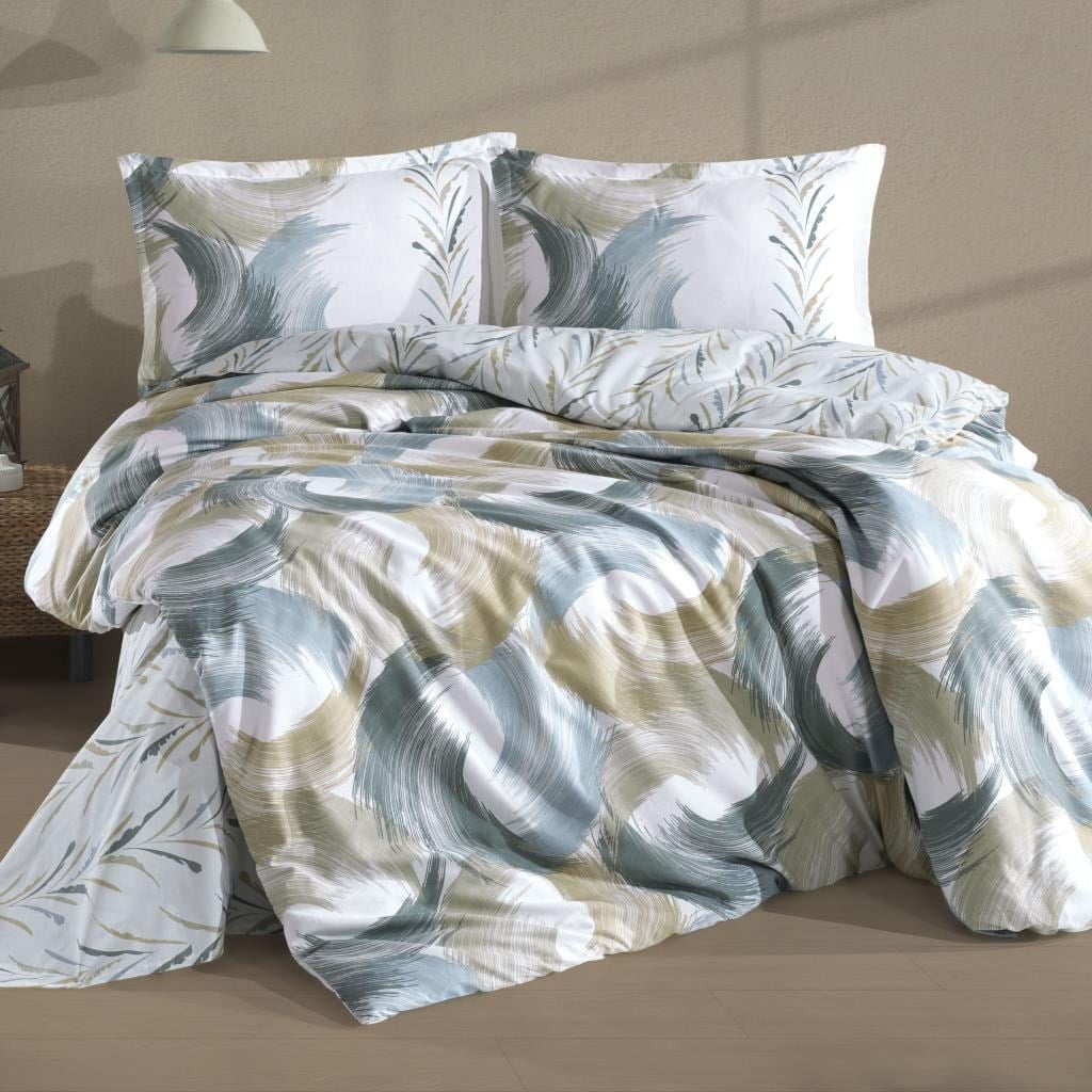 ND Tek Kişilik Ranforce Nevresim Takımı Estliva V1 Yeşil