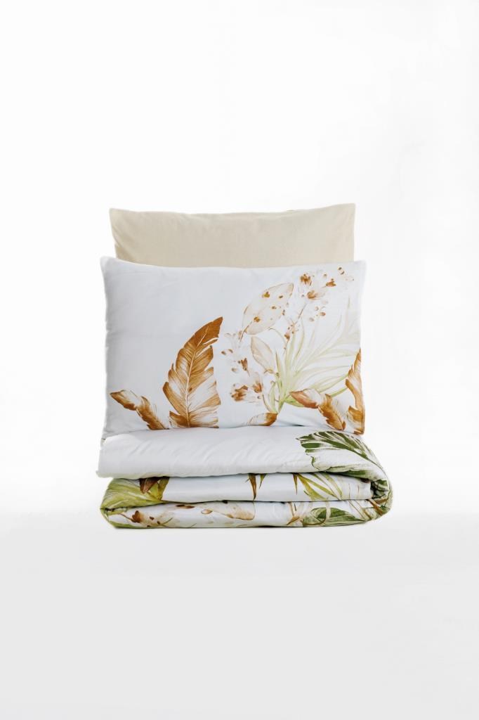 ND Çift Kişilik Saten Nevresim Takımı Luster Bej