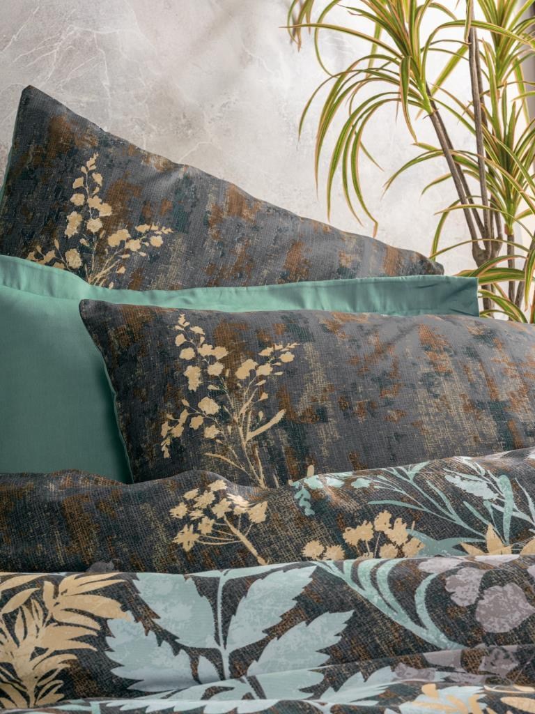 ND Çift Kişilik Saten Nevresim Takımı Clorasa Mint