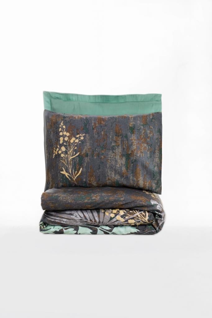 ND Çift Kişilik Saten Nevresim Takımı Clorasa Mint