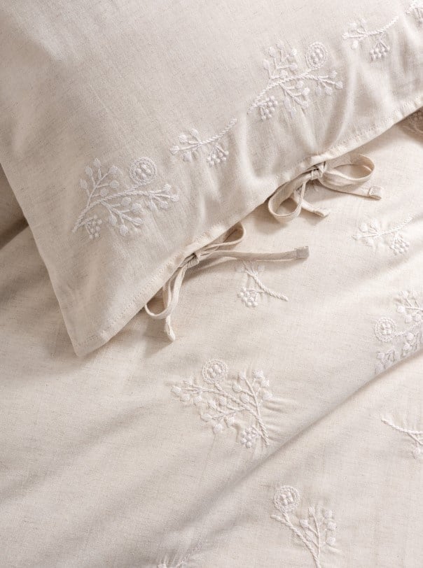 ND Cotton Keten Çift Kişilik Nevresim Takımı Esmira