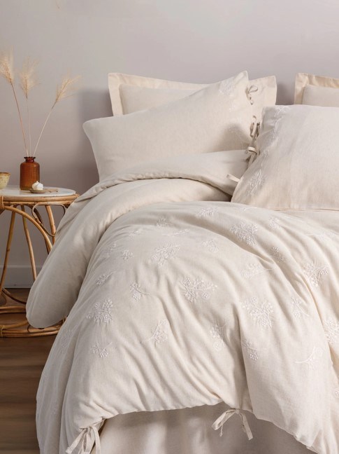 ND Cotton Keten Çift Kişilik Nevresim Takımı Esmira
