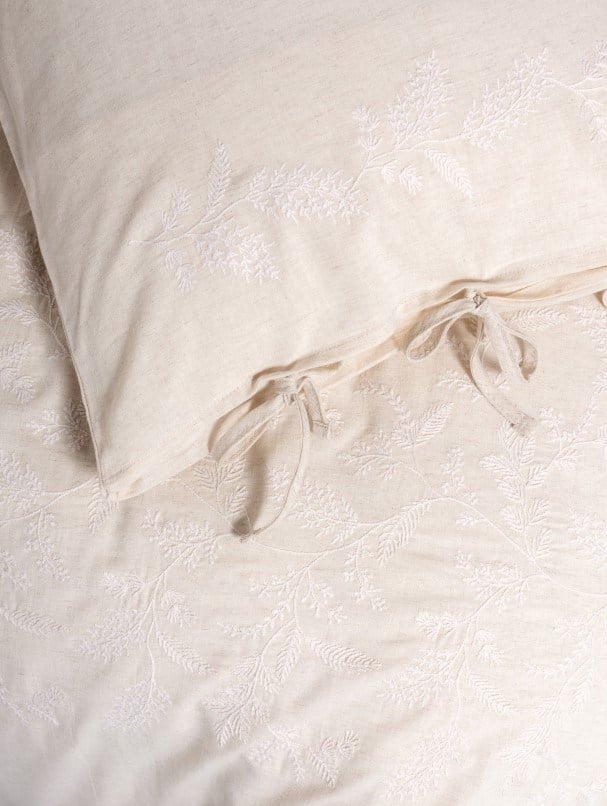 ND Cotton Keten Çift Kişilik Nevresim Takımı Kivora