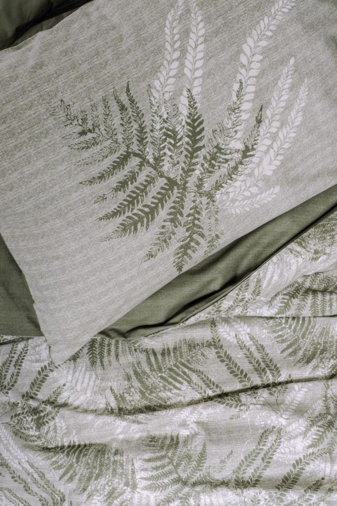 ND Dual Çift Kişilik Nevresim Takımı Frond Haki