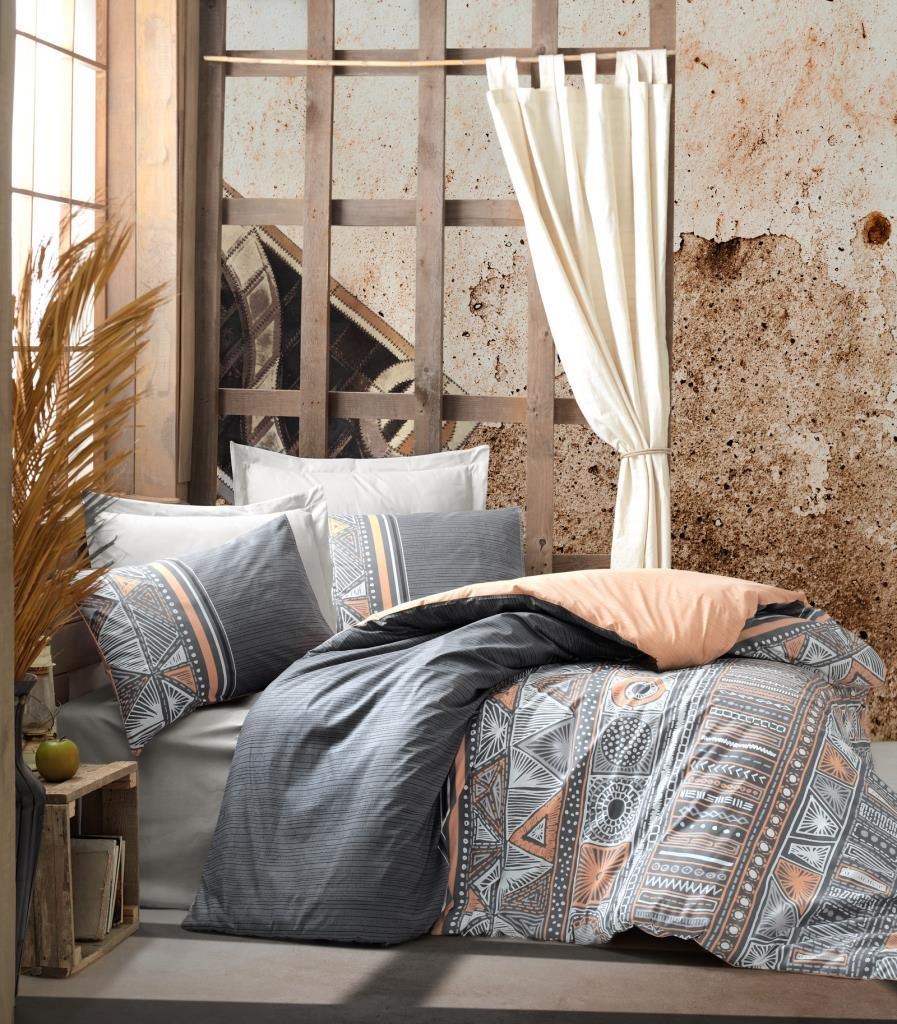 ND Etnich Nevresim Takımı Çift Kişilik Adiel Gri