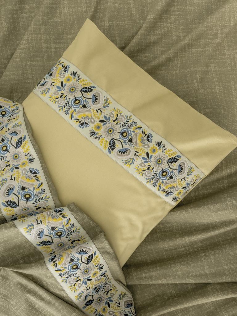 ND Folk Art Çift Kişilik Nevresim Takımı Elowen Sarı