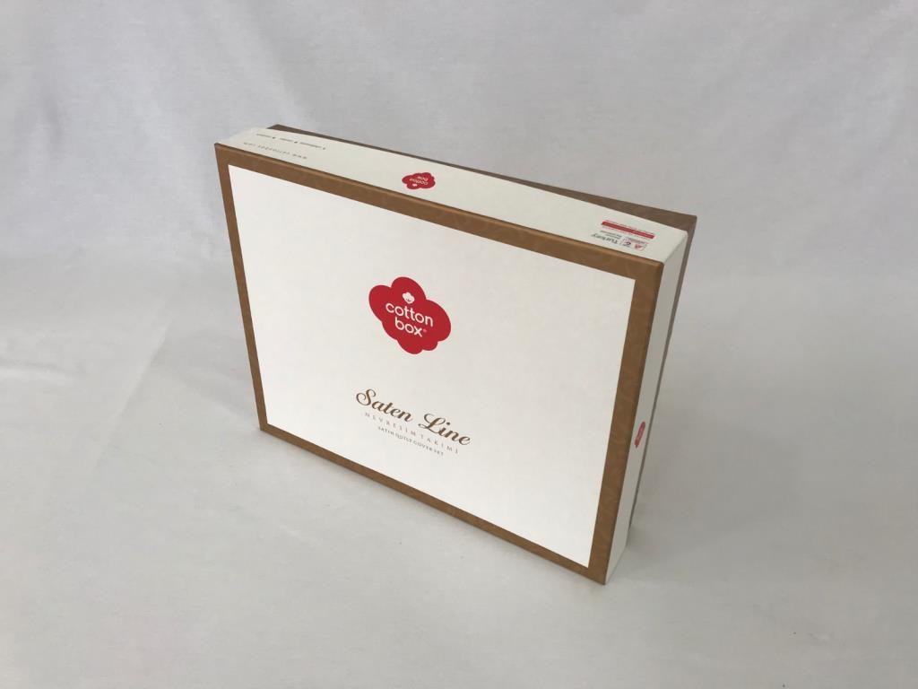 Cotton Box Loren Bej Çift Kişilik Saten Nevresim Takımı