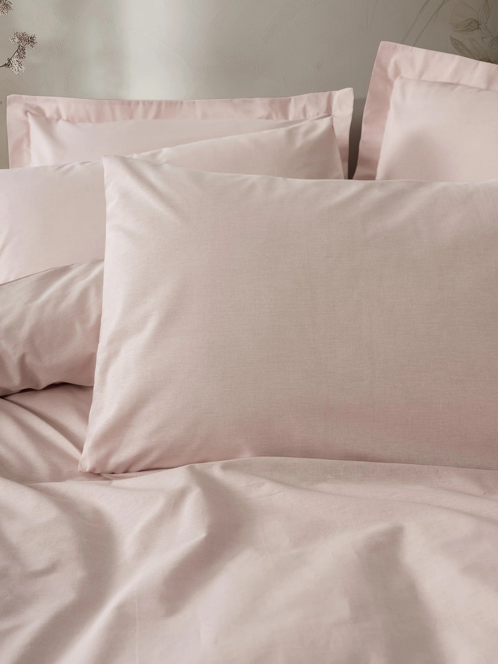 ND Plain Çift Kişilik Nevresim Takımı Pudra