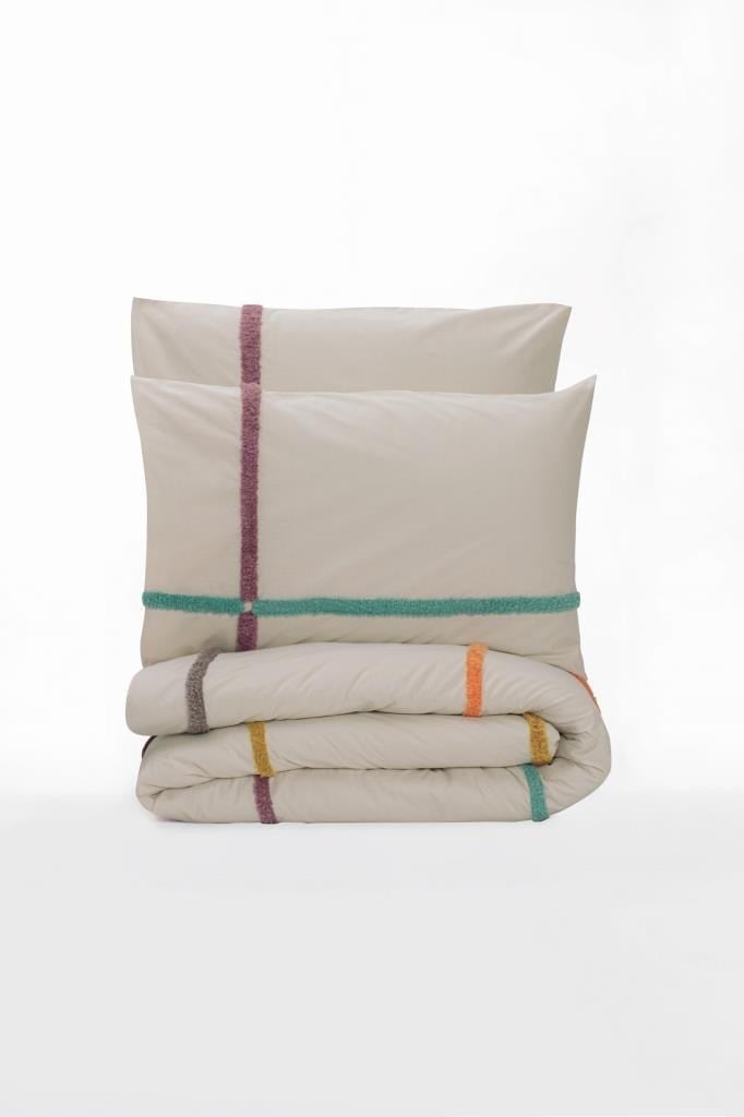 Cotton Box Puff Nakışlı Ranforce Çift Kişilik Nevresim Takımı İnsula Gülkurusu