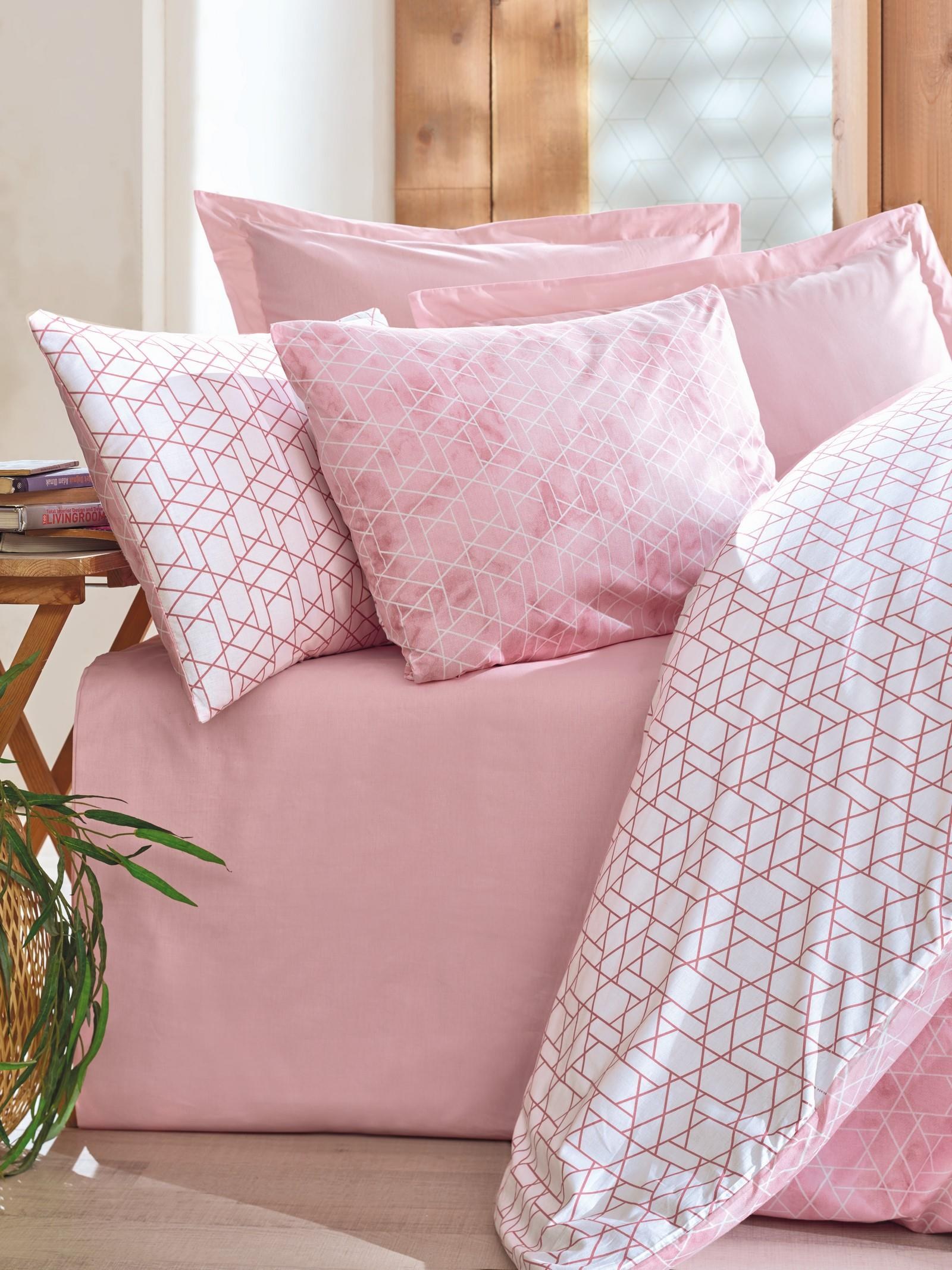 ND Tek Kişilik Minimal Nevresim Takımı Best Pembe
