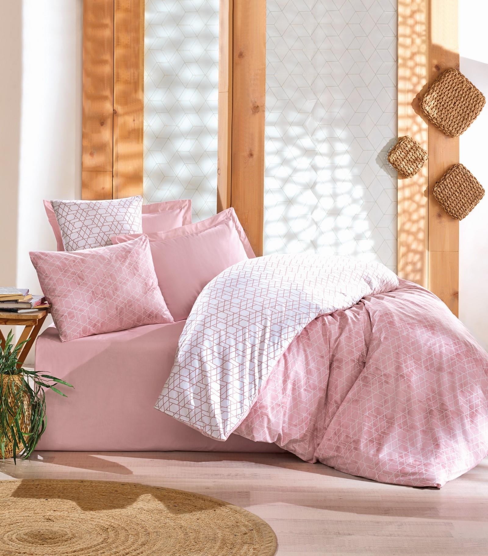 ND Tek Kişilik Minimal Nevresim Takımı Best Pembe