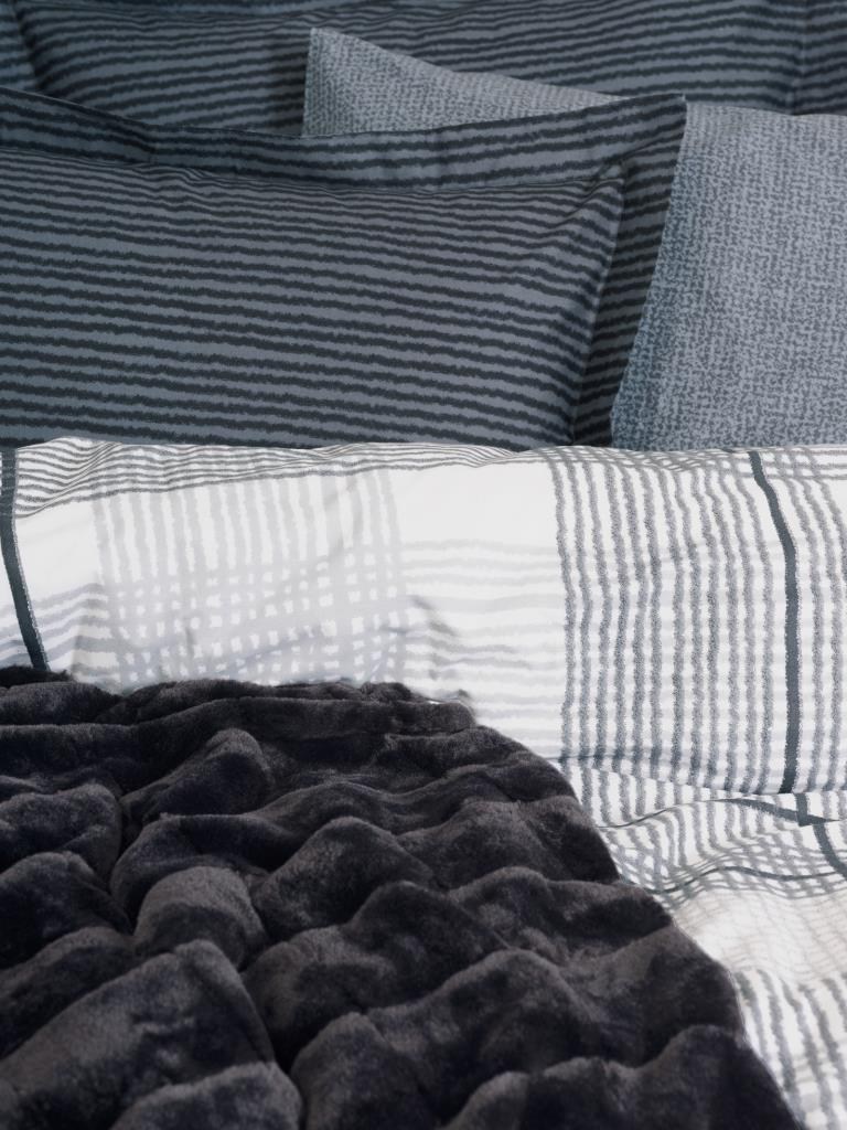 ND Trim Çift Kişilik Battaniyeli Nevresim Takımı Smooth Siyah