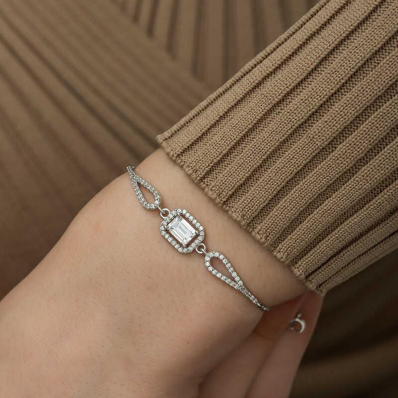 Hk Gümüş Kadın Bileklik Baget |Gümüş Takı Hediyelik Ürünler