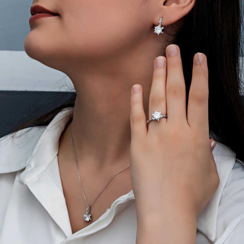 Hk ​Gümüş Kadın Set Çiçek Desenli |Gümüş Takı Hediyelik Ürünler