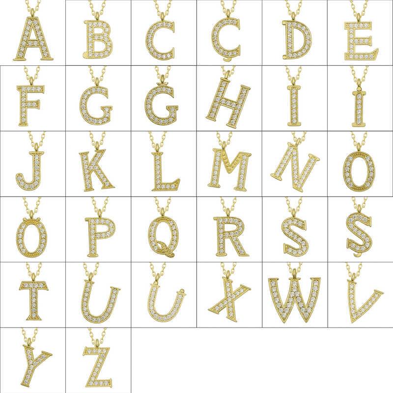 Hk Gümüş Kadın Kolye Gold M Harfi |Gümüş Takı Hediyelik Ürünler