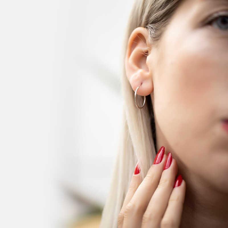 Hk Gümüş Kadın Küpe Halka |Gümüş Takı Hediyelik Ürünler