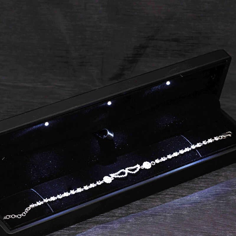 Hk Gümüş Kadın Bileklik Işıklı Kutulu Melek Kanadı |Gümüş Takı Hediyelik Ürünler