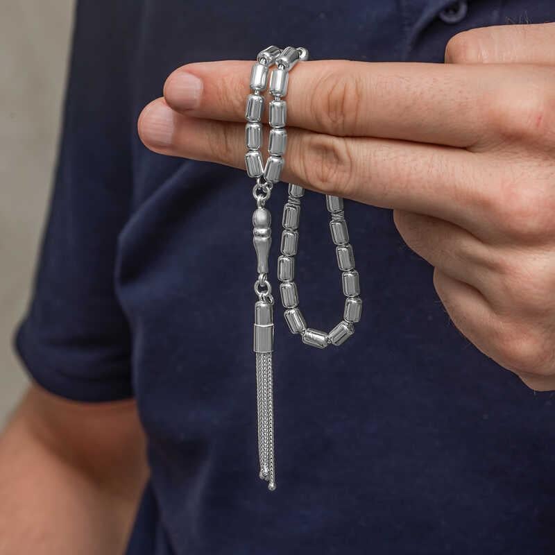 Hk Gümüş Erkek Tesbih Kapsül Kesim |Gümüş Takı Hediyelik Ürünler