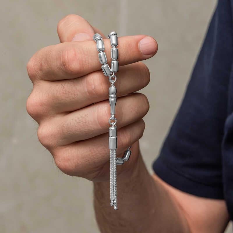 Hk Gümüş Erkek Tesbih Kapsül Kesim |Gümüş Takı Hediyelik Ürünler