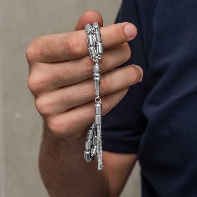 Hk Gümüş Erkek Tesbih Kapsül Kesim |Gümüş Takı Hediyelik Ürünler