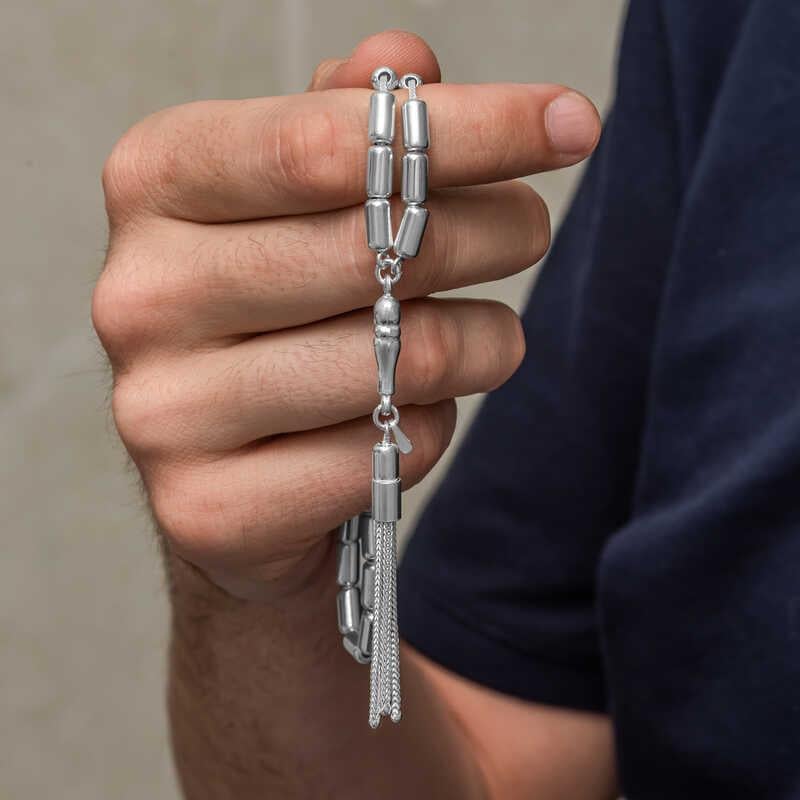 Hk Gümüş Erkek Tesbih Kapsül Kesim |Gümüş Takı Hediyelik Ürünler