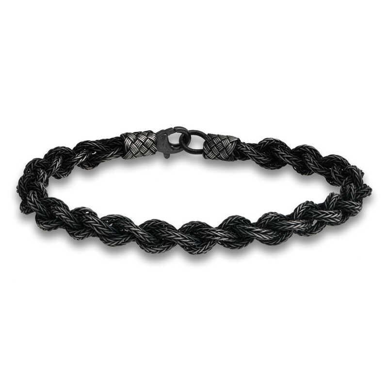 Hk Gümüş Erkek Bileklik Kazaziye Örgü|Gümüş Takı Hediyelik Ürünler