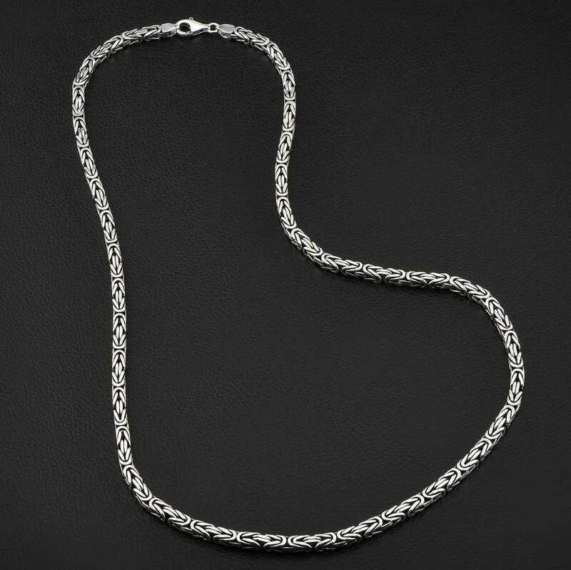 Hk Gümüş Kral Zincir 10 mm Köşeli|Gümüş Takı Hediyelik Ürünler