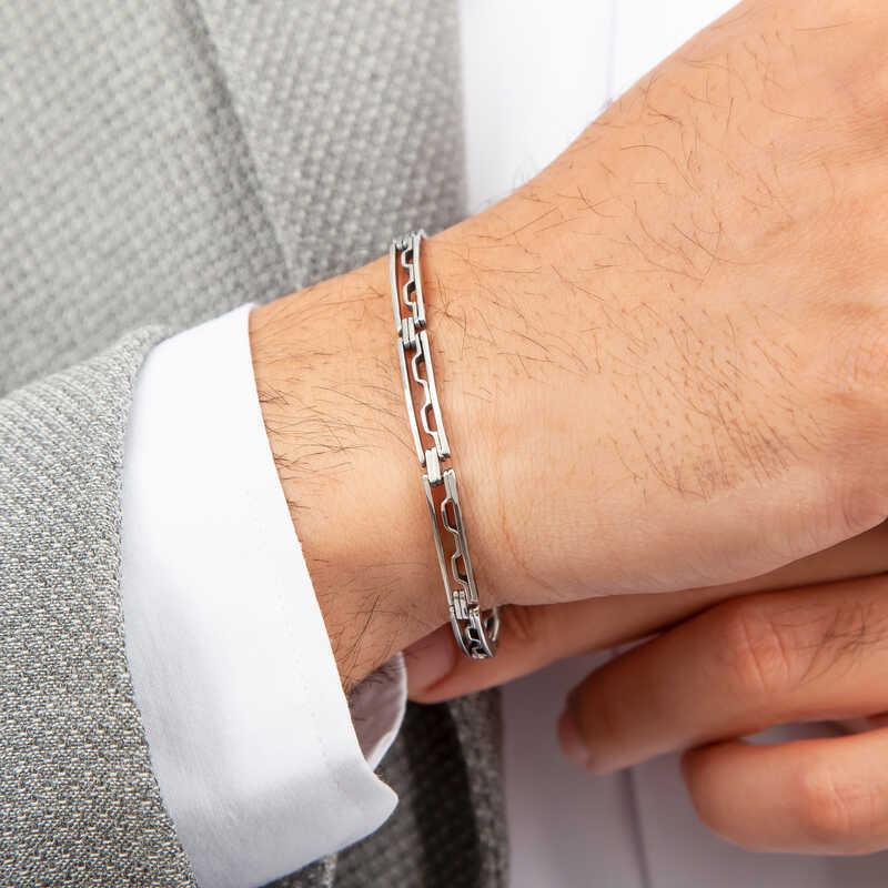 Hk Gümüş Erkek Bileklik Oksitli |Gümüş Takı Hediyelik Ürünler