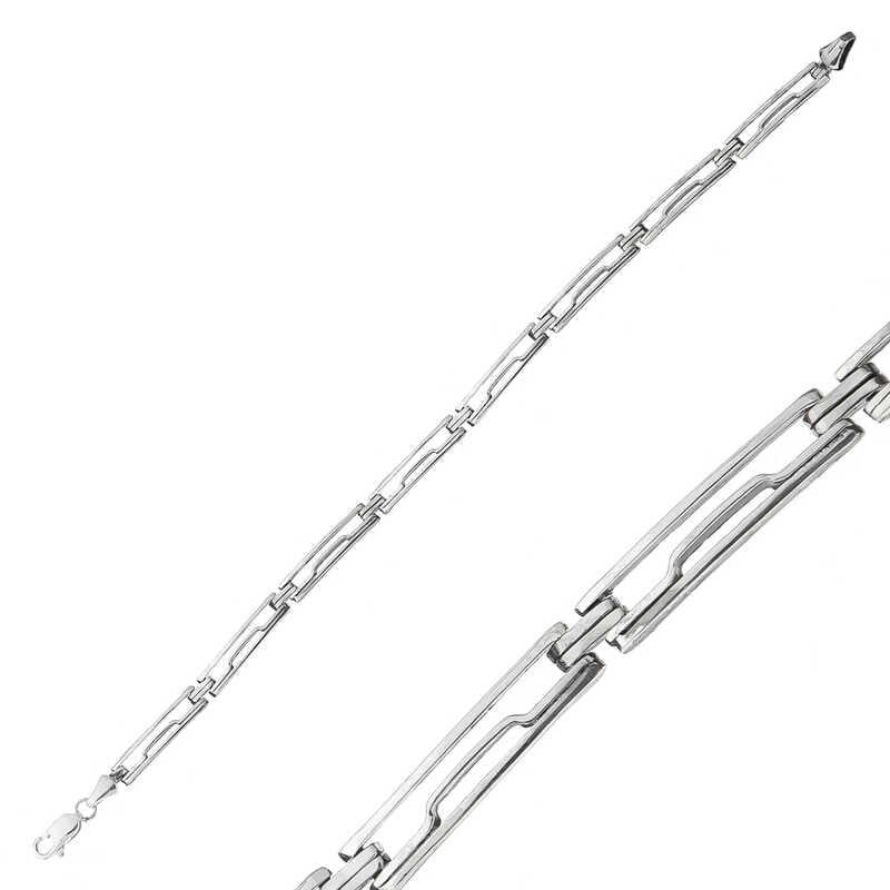 Hk Gümüş Erkek Bileklik Oksitli |Gümüş Takı Hediyelik Ürünler