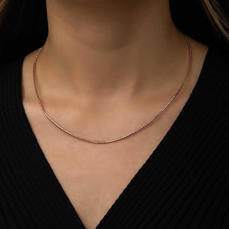 Hk Gümüş Zincir Omega Choker |Gümüş Takı Hediyelik Ürünler