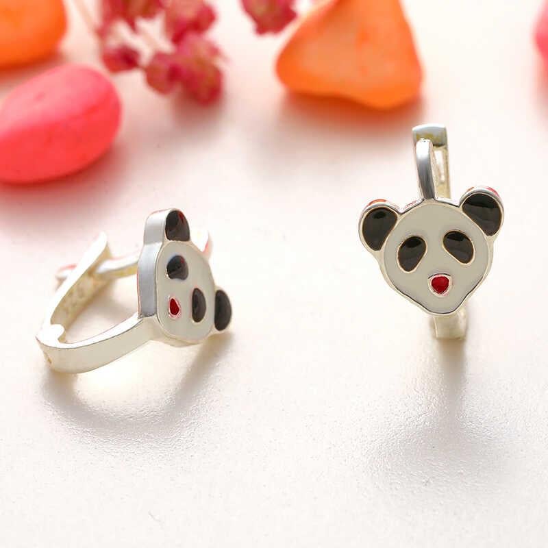 Hk Gümüş Çocuk Küpe Panda |Gümüş Takı Hediyelik Ürünler