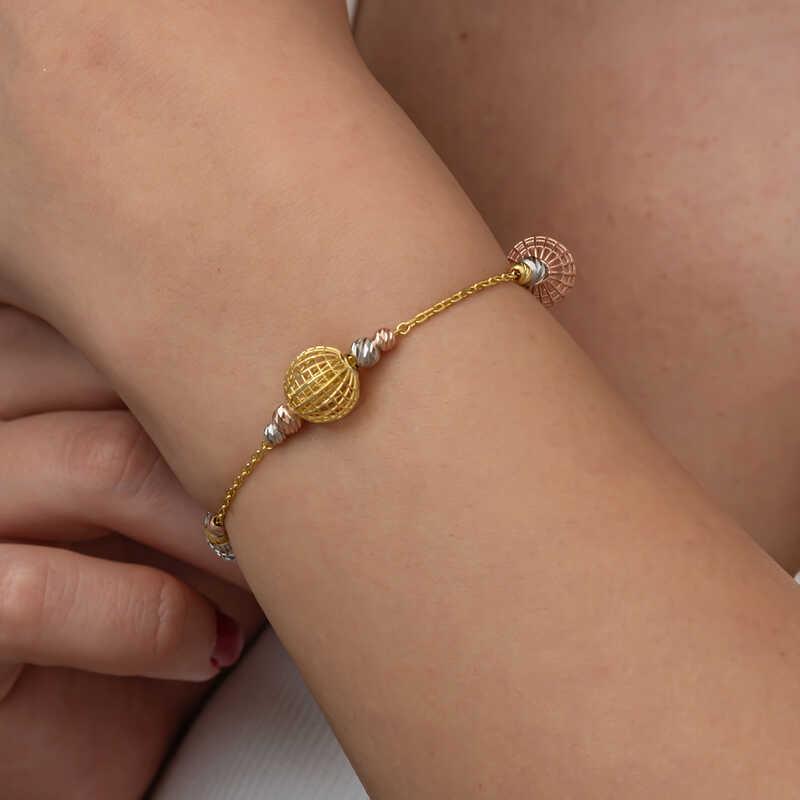 Hk Gümüş Kadın Bileklik Renkli Toplu Dorika |Gümüş Takı Hediyelik Ürünler