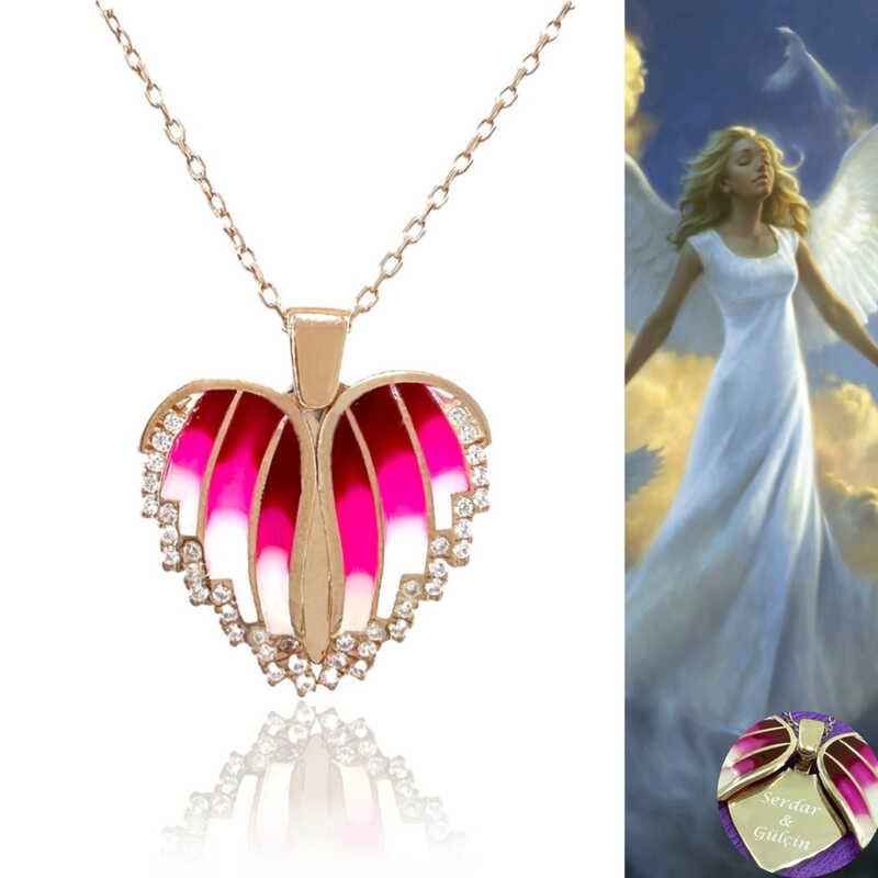 Hk Gümüş Kadın Kolye Rose Kalpli İsimli |Gümüş Takı Hediyelik Ürünler