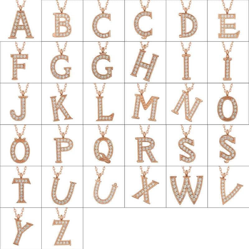 Hk Gümüş Kadın Kolye Rose Ö Harfi |Gümüş Takı Hediyelik Ürünler