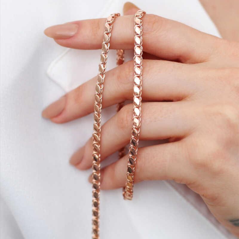 Hk Gümüş Zincir Rose Pullu Arpa |Gümüş Takı Hediyelik Ürünler