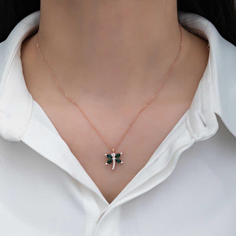 Hk Gümüş Kadın Kolye Rose Yusufçuk |Gümüş Takı Hediyelik Ürünler