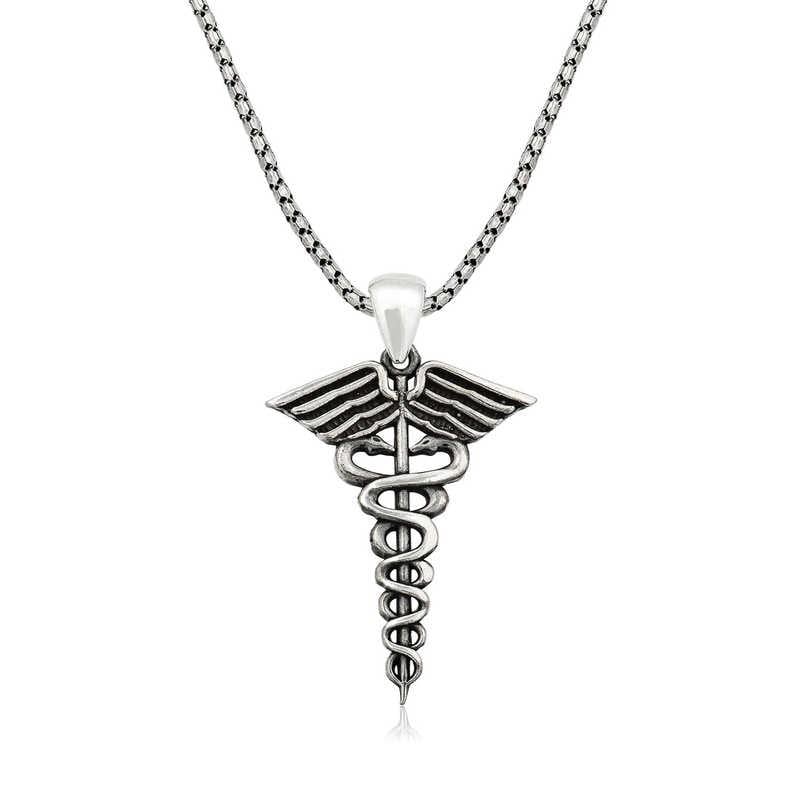 ​Gümüş Tıp Sembolü Kadüse Kolye